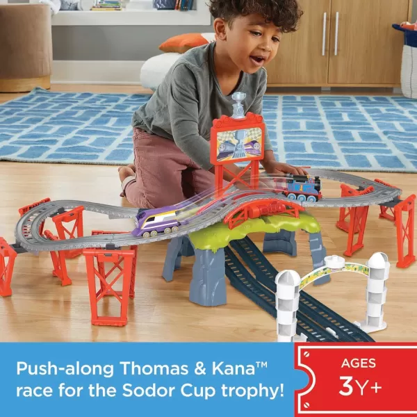 Thomas amp Friends Diecast Toy Train Set Race For The Sodor Cup With Thomas amp Kana Engines amp Track For Preschool Kids Ages 3 YearsThomas amp Friends Diecast Toy Train Set Race For The Sodor Cup With Thomas amp Kana Engines amp Track For Preschool Kids Ages 3 Years