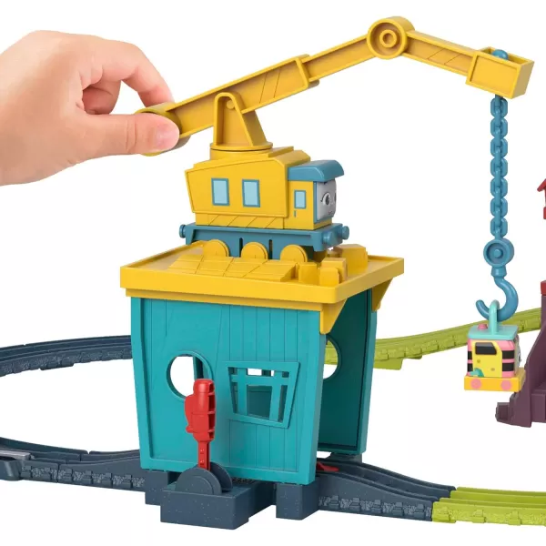 Thomas amp Friends Motorized Toy Train Set Fix Em Up Friends With Carly The Crane Sandy The Rail Speeder amp Thomas For Ages 3 YearsFix Em Up Friends