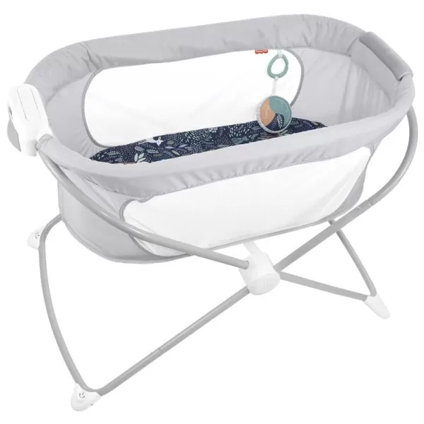 FisherPrice Baby Bedside Sleeper Soothing View Projection Bassinet with Lights Music Sounds and Vibrations Fawning Leaves Amazon ExclusiveMoonlight Forest