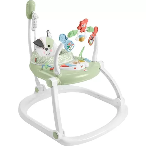 FisherPrice Baby Bouncer Spacesaver Jumperoo Activity Center With Lights Sounds And Folding Frame Astro KittyPuppy