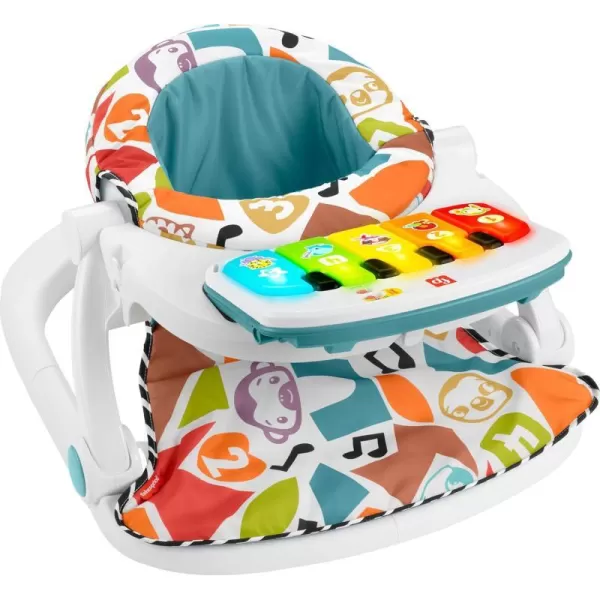 FisherPrice Baby Portable Baby Chair Kick amp Play Deluxe SitMeUp Seat With Piano Learning Toy amp Snack Tray For Infants To ToddlersPinkKampP Sit Me Up Colorful