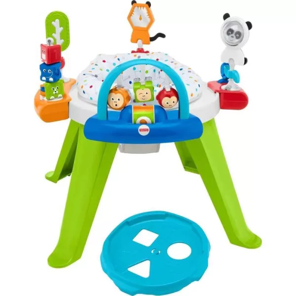 FisherPrice Baby to Toddler Toy 3in1 Spin amp Sort Activity Center and Play Table with 10 Activities Happy Dots Amazon ExclusiveRetro Roar