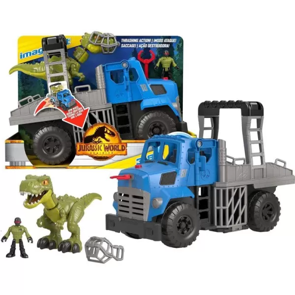 FisherPrice Imaginext Jurassic World Dominion Break Out Dino Hauler Vehicle with T rex Dinosaur 5Piece Playset for Ages 3 YearsFisherPrice Imaginext Jurassic World Dominion Break Out Dino Hauler Vehicle with T rex Dinosaur 5Piece Playset for Ages 3 Years