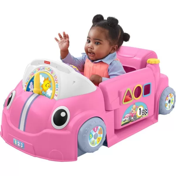 FisherPrice Laugh amp Learn Baby Activity Center Crawl Around Car Interactive Playset with Smart Stages for Infants amp Toddlers Pink Amazon ExclusiveCrawl Around Car u2013 Pink