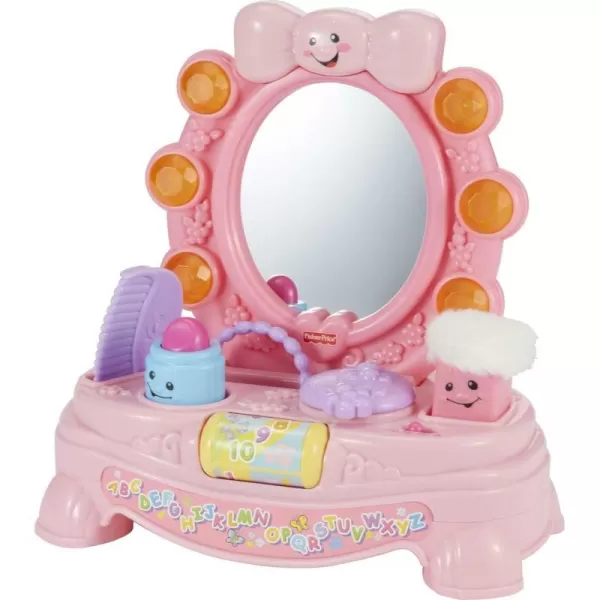 FisherPrice Laugh amp Learn Baby Toy Magical Musical Mirror Pretend Vanity Set with Light Sounds and Learning Songs for Infant to ToddlerFrustrationFree Packaging