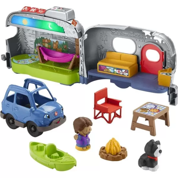 FisherPrice Little People Toddler Playset LightUp Learning Camper Electronic Toy with Lights and Music for Ages 15 YearsStandard Packaging