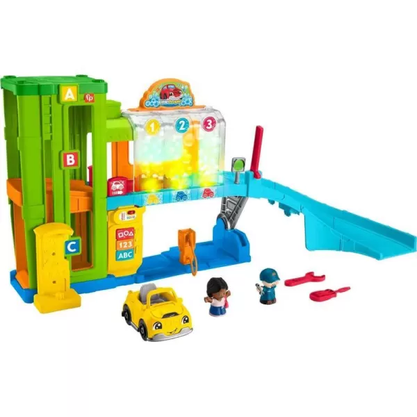 FisherPrice Little People Toddler Playset LightUp Learning Garage with Smart Stages Plus Toy Car and Ramp for Ages 1 YearsSimplified Packaging