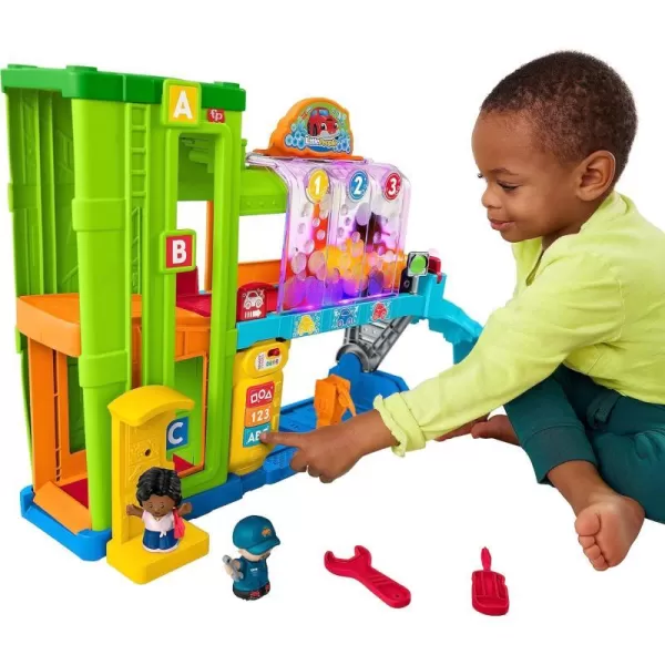 FisherPrice Little People Toddler Playset LightUp Learning Garage with Smart Stages Plus Toy Car and Ramp for Ages 1 YearsStandard Packaging