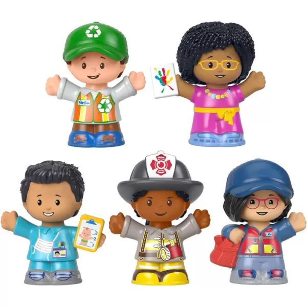 FisherPrice Little People Toddler Toys Community Heroes Figure Set with 5 Characters for Pretend Play Ages 1 YearsFisherPrice Little People Toddler Toys Community Heroes Figure Set with 5 Characters for Pretend Play Ages 1 Years