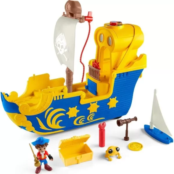 FisherPrice Santiago of the Seas Pirate Ship Lights amp Sounds El Bravo Playset with Santiago Figure for Ages 3 YearsEasytoOpen Packaging