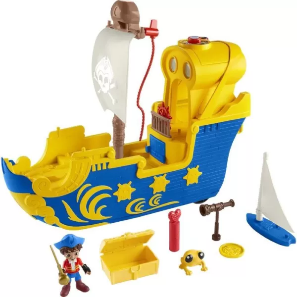 FisherPrice Santiago of the Seas Pirate Ship Lights amp Sounds El Bravo Playset with Santiago Figure for Ages 3 YearsRetail Packaging