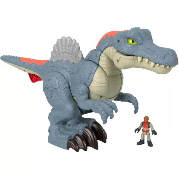 Imaginext Jurassic World Dinosaur Toy Ultra Snap Spinosaurus with Lights Sounds amp Chomping Action plus Figure for Ages 3 YearsImaginext Jurassic World Dinosaur Toy Ultra Snap Spinosaurus with Lights Sounds amp Chomping Action plus Figure for Ages 3 Years