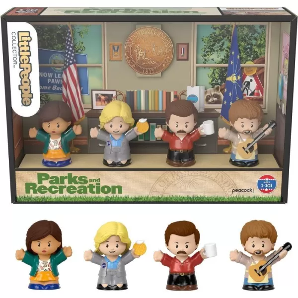 Little People Collector Parks and Recreation Special Edition Set in Display Gift Box for Adults amp Fans 4 FiguresLittle People Collector Parks and Recreation Special Edition Set in Display Gift Box for Adults amp Fans 4 Figures