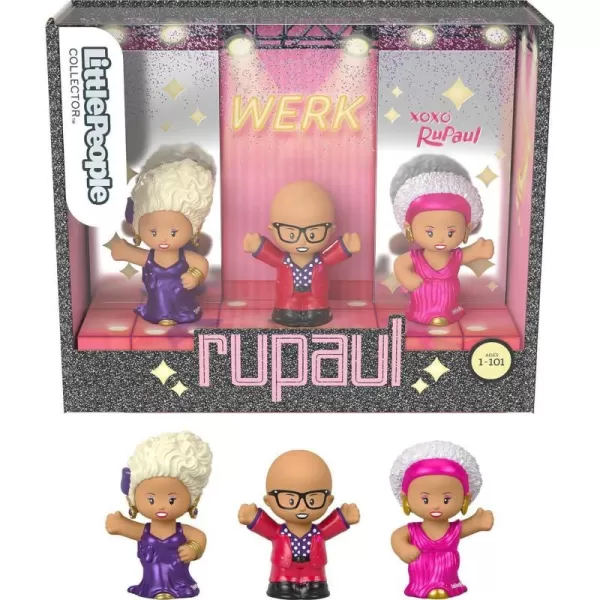 Little People Collector RuPaul Special Edition Figure Set in Display Gift Package for Adults amp Fans 3 FigurinesLittle People Collector RuPaul Special Edition Figure Set in Display Gift Package for Adults amp Fans 3 Figurines