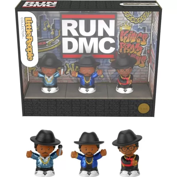 Little People Collector Run Dmc Special Edition Figure Set in Display Gift Package for Adult Hip Hop Fans 3 FigurinesLittle People Collector Run Dmc Special Edition Figure Set in Display Gift Package for Adult Hip Hop Fans 3 Figurines