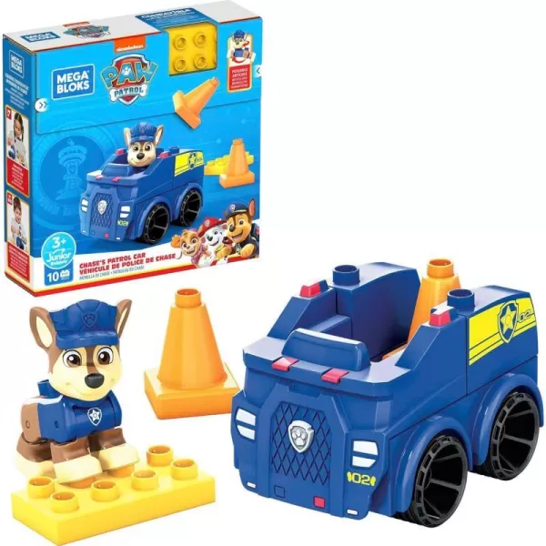 MEGA Bloks Paw Patrol ChaseS Patrol Car Building Set with 1 Chase Figure 10 Blocks and Special Pieces Toy Gift Set for Ages 3 and UpMEGA Bloks Paw Patrol ChaseS Patrol Car Building Set with 1 Chase Figure 10 Blocks and Special Pieces Toy Gift Set for Ages 3 and Up