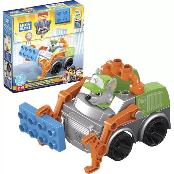 Mega Bloks PAW Patrol Rockys City Recycling Truck Building Toys for Toddlers 3 years and up 11 PiecesMega Bloks PAW Patrol Rockys City Recycling Truck Building Toys for Toddlers 3 years and up 11 Pieces