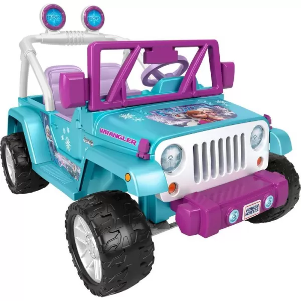 Power Wheels Disney Frozen Jeep Wrangler RideOn Battery Powered Vehicle with Music Sounds amp Storage Preschool Kids Ages 3 YearsFrozen Jeep