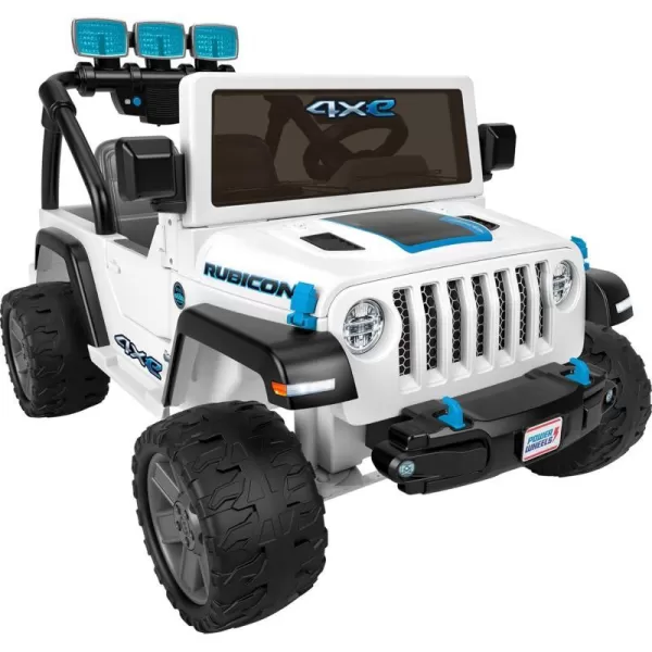 Power Wheels Jeep Wrangler 4Xe RideOn Toy with Sounds and Working Light Bar MultiTerrain Traction Seats 2 Ages 3 Years4Xe