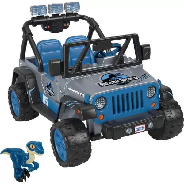 Power Wheels Jeep Wrangler 4Xe RideOn Toy with Sounds and Working Light Bar MultiTerrain Traction Seats 2 Ages 3 YearsJurassic World Jeep