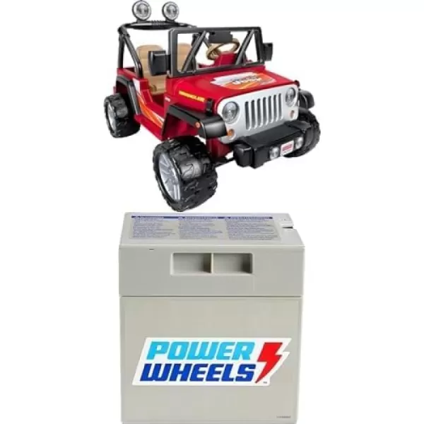 Power Wheels Jeep Wrangler RideOn Battery Powered Vehicle With Charger amp Storage Area For Preschool Kids Ages 3 Years Seats 2 RedJeep Wrangler  Battery