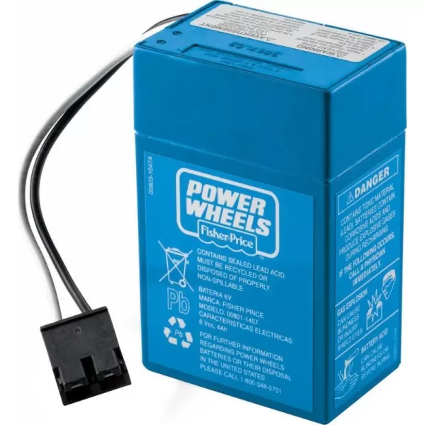 Power Wheels Replacement 6Volt Battery Rechargeable for Use with Toddler RideOn Toy Car and Vehicles BlackPower Wheels Replacement 6Volt Battery Rechargeable for Use with Toddler RideOn Toy Car and Vehicles Black