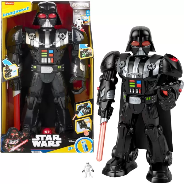 FisherPrice Imaginext Star Wars Darth Vader Bot 2 Ft Tall Toy Lights Sounds ampamp Stormtrooper Metal Character Key for Kids Ages 3 Years