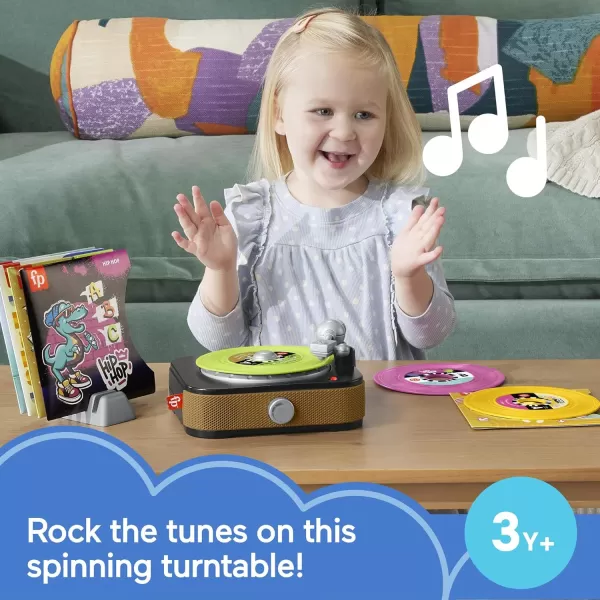 FisherPrice Musical Toy Rockin Record Player for Preschool Pretend Play for Kids Ages 3 Year