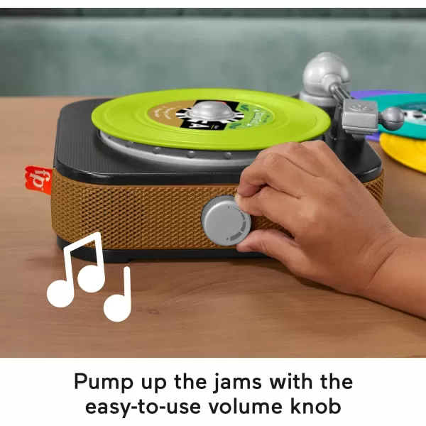 FisherPrice Musical Toy Rockin Record Player for Preschool Pretend Play for Kids Ages 3 Year