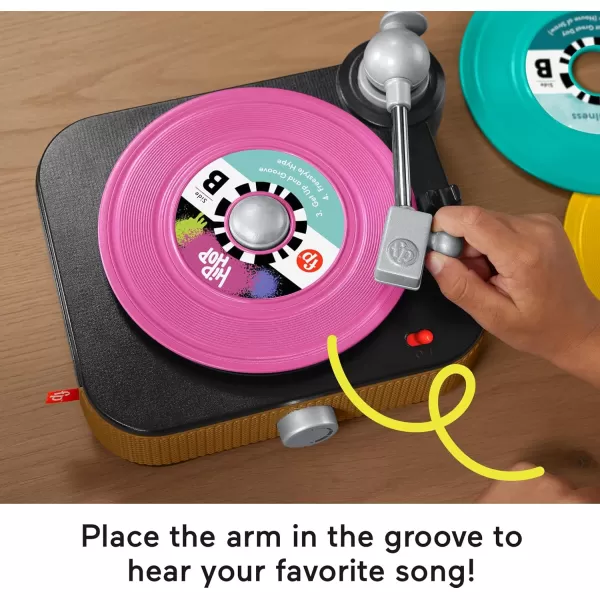 FisherPrice Musical Toy Rockin Record Player for Preschool Pretend Play for Kids Ages 3 Year