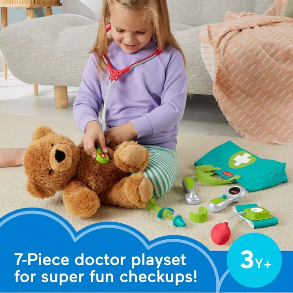 FisherPrice Preschool Pretend Play Medical Kit 7Piece Doctor Bag Dress Up Toys for Kids Ages 3 Years