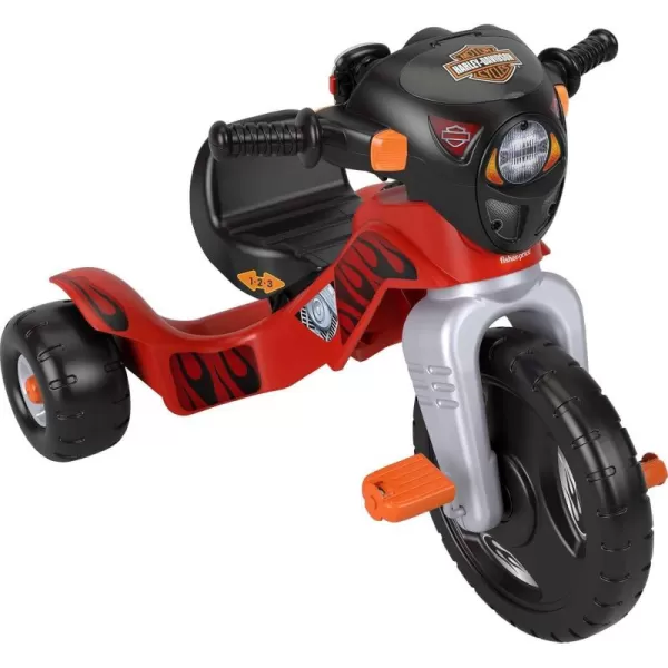 FisherPrice Toddler Tricycle HarleyDavidson Lights ampamp Sounds Trike Toy Bike with Adjustable Seat ampamp Storage for Outdoor Play Kids Ages 2 YearsHarley Davidson