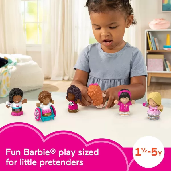 FisherPrice Little People Barbie Toddler Toys You Can Be Anything Figure Pack 7 Characters for Pretend Play Ages 18 Months Amazon Exclusive6Pack