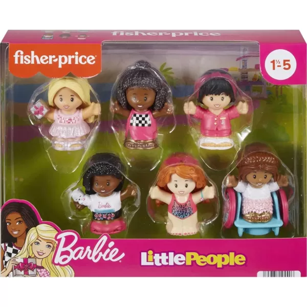 FisherPrice Little People Barbie Toddler Toys You Can Be Anything Figure Pack 7 Characters for Pretend Play Ages 18 Months Amazon Exclusive6Pack