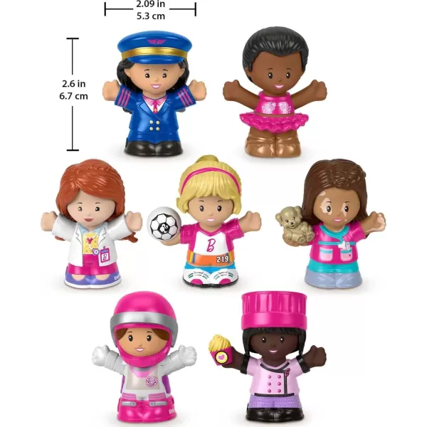 FisherPrice Little People Barbie Toddler Toys You Can Be Anything Figure Pack 7 Characters for Pretend Play Ages 18 Months Amazon Exclusive7Pack