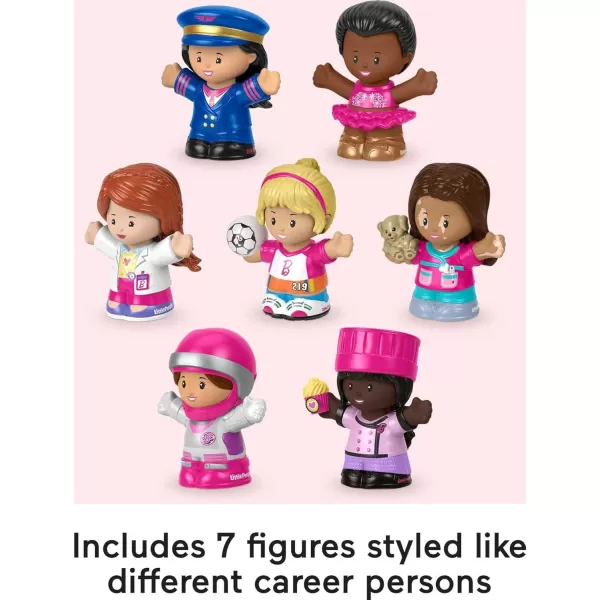 FisherPrice Little People Barbie Toddler Toys You Can Be Anything Figure Pack 7 Characters for Pretend Play Ages 18 Months Amazon Exclusive7Pack