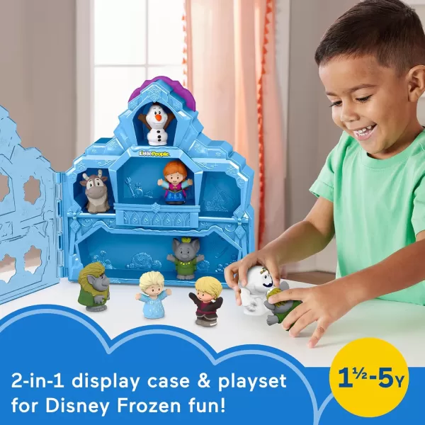 FisherPrice Little People Toddler Toy Disney Frozen Carry Along Castle Case Playset with Figures for Pretend Play Kids Ages 18 Months