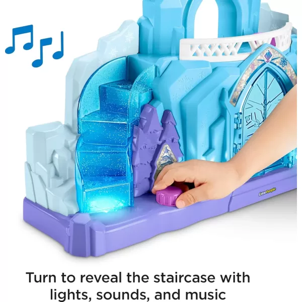 FisherPrice Little People Toddler Toy Disney Frozen Elsas Ice Palace Musical Playset with Figures for Pretend Play Kids Ages 18 MonthsIce Palace