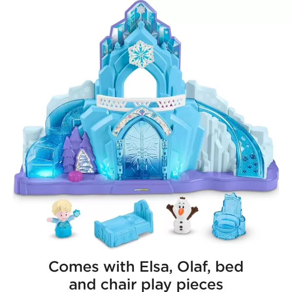 FisherPrice Little People Toddler Toy Disney Frozen Elsas Ice Palace Musical Playset with Figures for Pretend Play Kids Ages 18 MonthsIce Palace