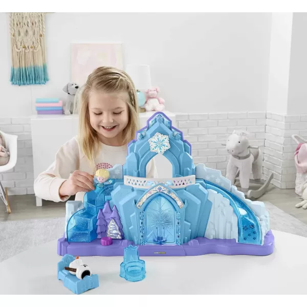 FisherPrice Little People Toddler Toy Disney Frozen Elsas Ice Palace Musical Playset with Figures for Pretend Play Kids Ages 18 MonthsIce Palace