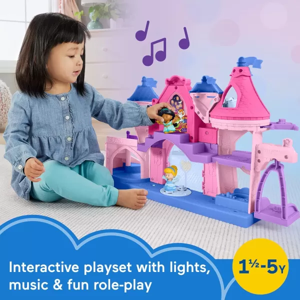 FisherPrice Little People Toddler Toy Disney Princess Magical Lights ampamp Dancing Castle Musical Playset for Pretend Play Ages 18 Months