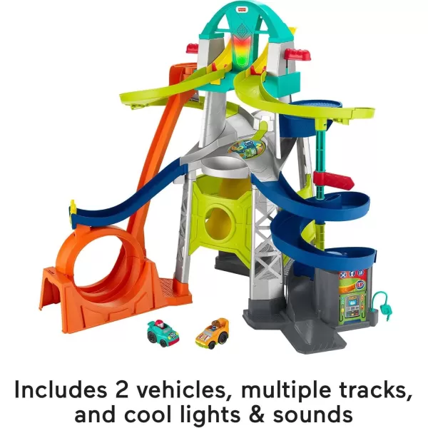 FisherPrice Little People Toddler Toy Launch ampamp Loop Raceway Race Track with Lights Sounds ampamp 2 Cars for Pretend Play Ages 18 Months Amazon ExclusiveSingle