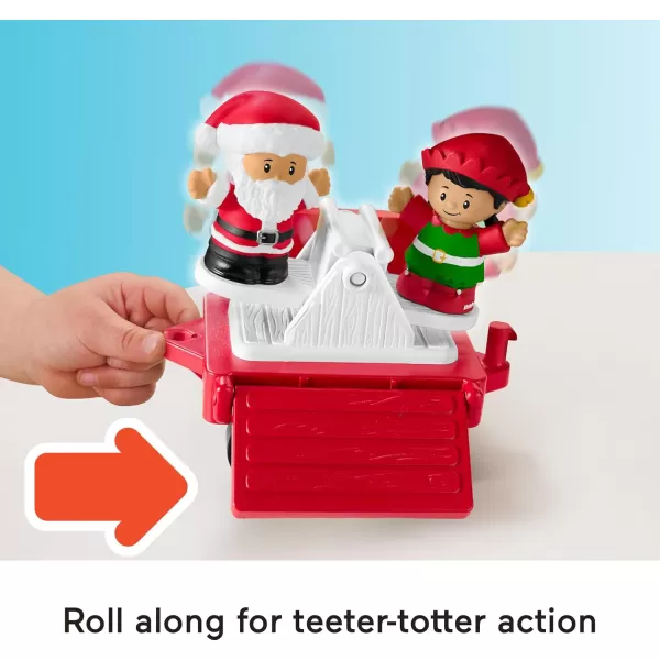 FisherPrice Little People Toddler Toy Musical Christmas Train with Santa Elf ampamp Reindeer Figures for Pretend Play Kids Ages 1 Years