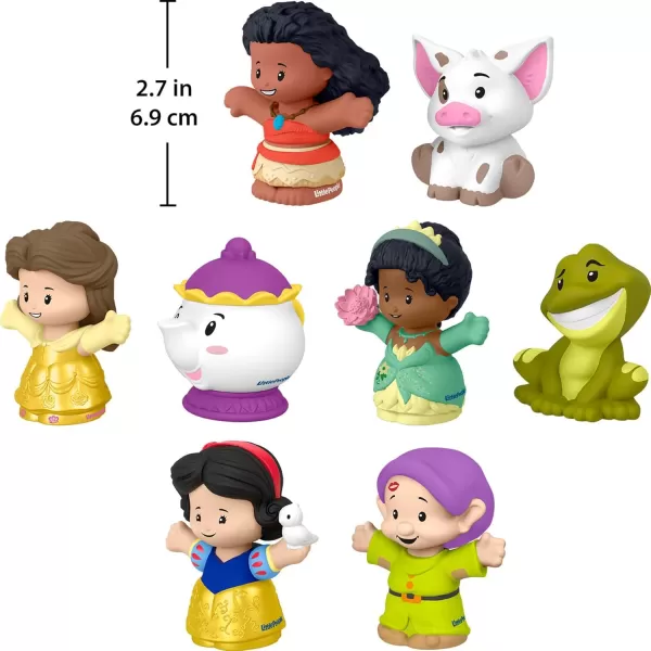 FisherPrice Little People Toddler Toys Disney Princess Set with 6 Character Figures for Preschool Pretend Play Ages 18 Months Amazon ExclusivePrincess  Friends 8Pack