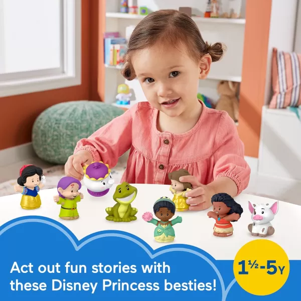 FisherPrice Little People Toddler Toys Disney Princess Set with 6 Character Figures for Preschool Pretend Play Ages 18 Months Amazon ExclusivePrincess  Friends 8Pack