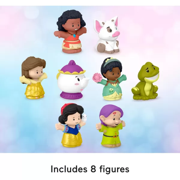 FisherPrice Little People Toddler Toys Disney Princess Set with 6 Character Figures for Preschool Pretend Play Ages 18 Months Amazon ExclusivePrincess  Friends 8Pack