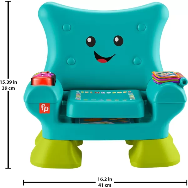 FisherPrice Toddler Learning Toy Laugh ampamp Learn Smart Stages Chair with Music Lights ampamp Activities for Infants Ages 1 Years Teal