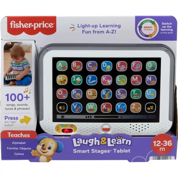 FisherPrice Toddler Learning Toy Laugh ampamp Learn Smart Stages Tablet Pretend Computer with Music ampamp Lights for Kids Ages 1 Years