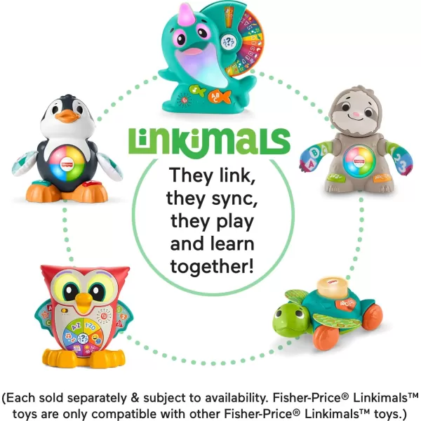 FisherPrice Toddler Learning Toy Linkimals LightUp ampamp Learn Owl for Ages 18 Months Compatible Only with Linkimals Items