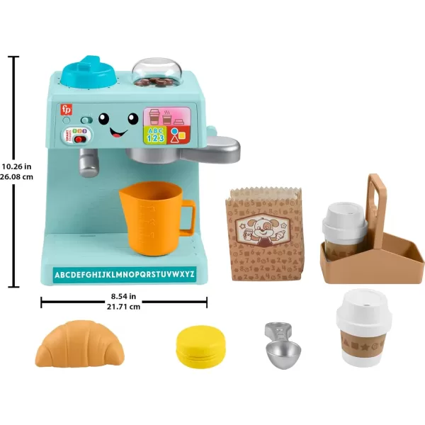 FisherPrice Toddler Toy Laugh ampamp Learn Learn ampamp Serve Coffee Cafe Playset with Smart Stages ampamp 10 Pretend Play Pieces for Ages 18 Months